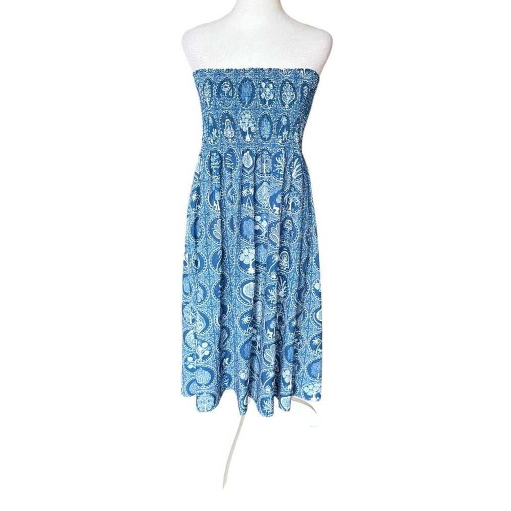 Gretchen Scott Haight Ashbury Skirt Dress Blue Circle Of Love Women’s One Size